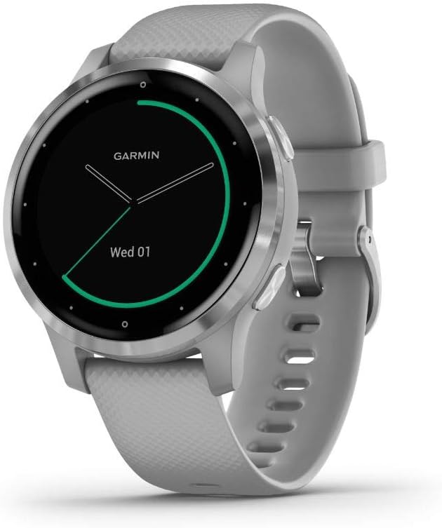 Garmin Vivoactive 4, GPS Smartwatch, Features Music, Body Energy Monitoring, Animated Workouts, Pulse Ox Sensors and More, Black