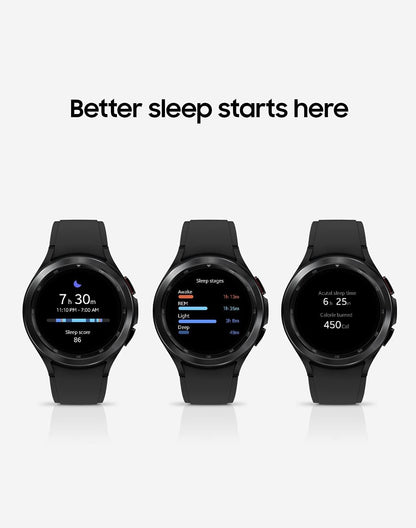 Samsung Galaxy Watch 4 Classic 42mm Smartwatch with ECG Monitor Tracker for Health Fitness Running Sleep Cycles GPS Fall Detection Bluetooth US Version, Black (Renewed)