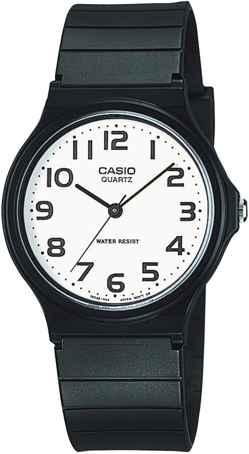 Casio MQ24 Series | Quartz Analog Watch for Men | Water Resistant | Resin Case | Resin Band | Resin Glass | Three Hand Analog (HR, Min, SEC) | Classic Design | 3 Year Battery