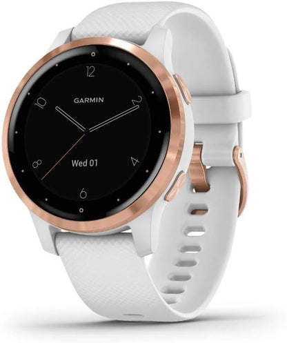 Garmin Vivoactive 4, GPS Smartwatch, Features Music, Body Energy Monitoring, Animated Workouts, Pulse Ox Sensors and More, Black