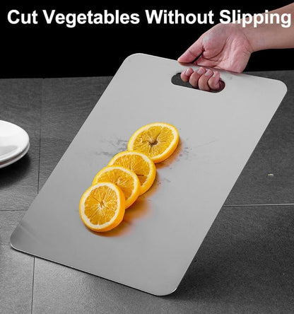 Titanium Cutting Boards - Taima™ 100% Pure Titanium Cutting Boards for Kitchen - Cutting Edge Hygiene & Durability, Double Sided Medical-grade Titanium Cutting Mat from Japan (16 * 12 in,1pcs)