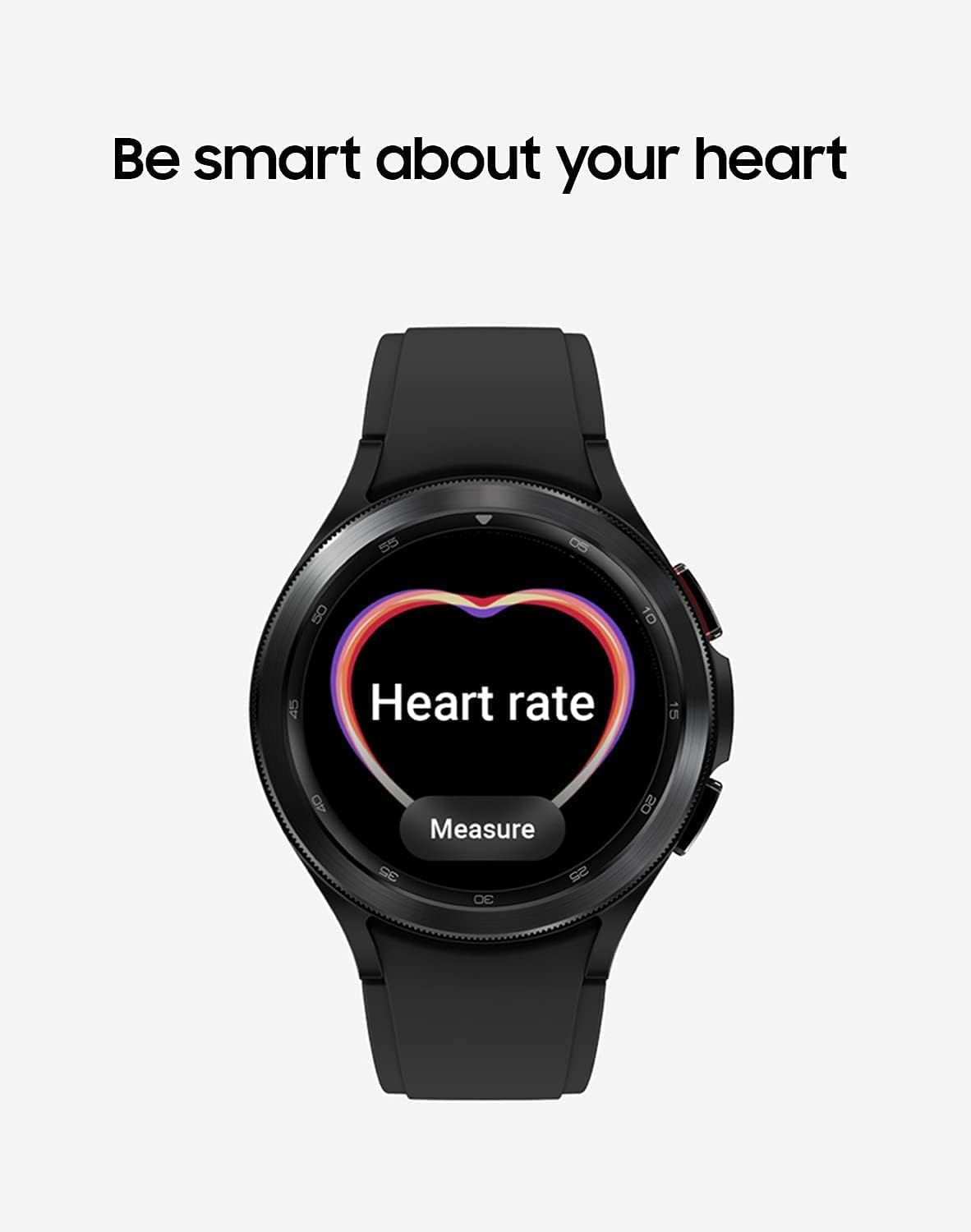 Samsung Galaxy Watch 4 Classic 42mm Smartwatch with ECG Monitor Tracker for Health Fitness Running Sleep Cycles GPS Fall Detection Bluetooth US Version, Black (Renewed)