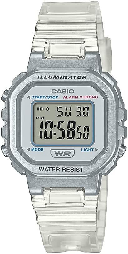 Casio LA20WH Series | Women's Digital Watch | Water Resistant | LED Light | Auto Calendar | Date Display | 1/100 SEC Stopwatch | Regular Time Keeping (HR, Min, SEC, PM, Date, Day) | 5 Yr Batt