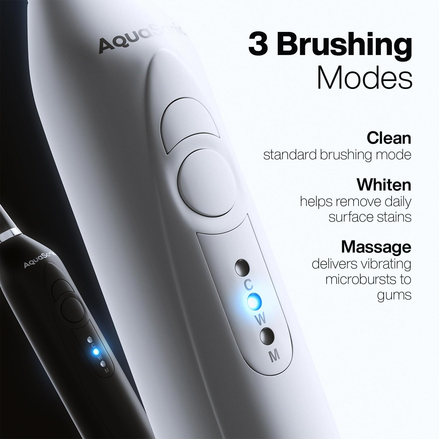 Aquasonic Duo - Dual Handle Ultra Whitening 40,000 VPM Wireless Charging Electric ToothBrushes - 3 Modes with Smart Timers - 10 Dupont Brush Heads & 2 Travel Cases Included