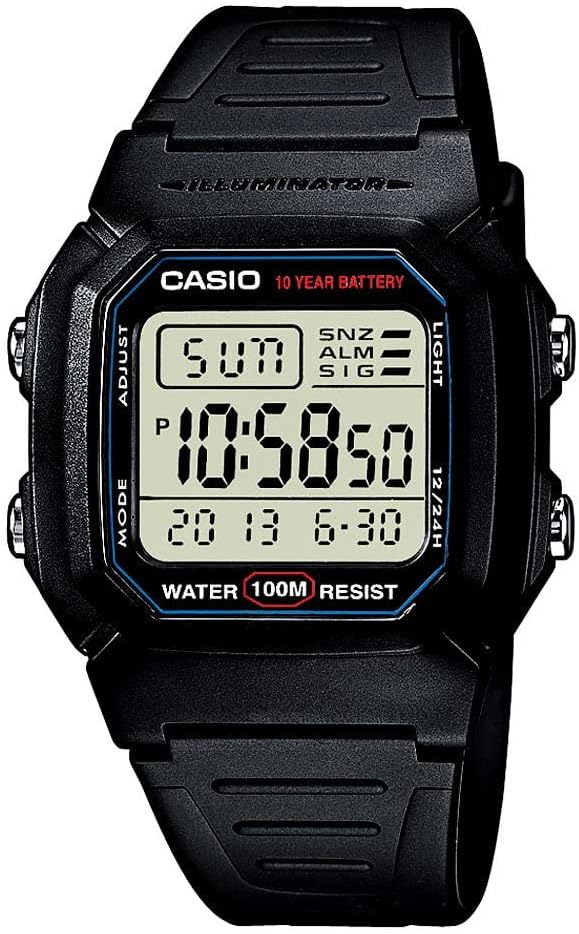 Casio W800HG Series | Men’s Digital Watch | 100 Meter Water Resistance | Multi Function Alarm | 100 SEC Stopwatch | Auto Calendar | Countdown Timer | LED Light | Dual Time| 10 Year Battery