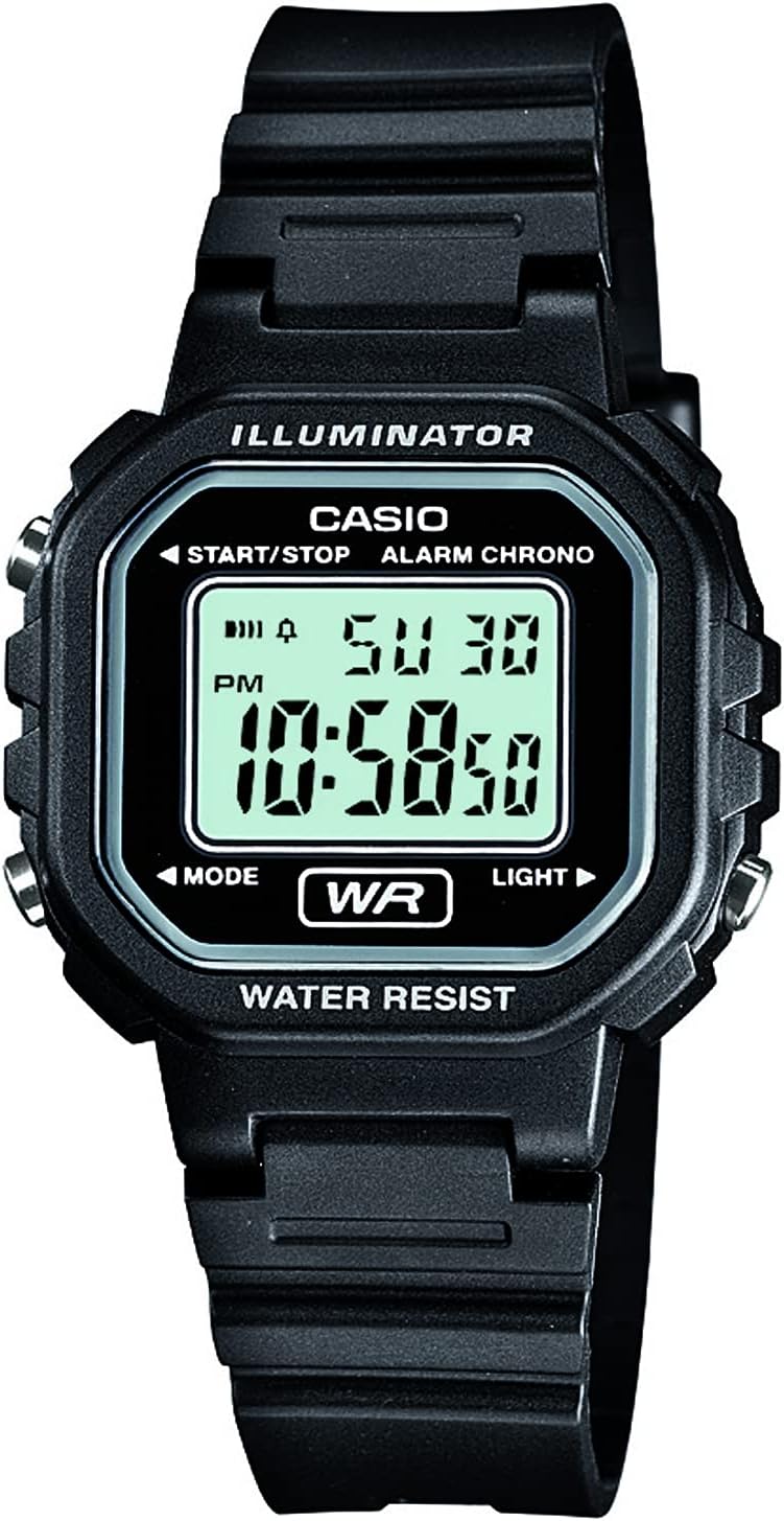 Casio LA20WH Series | Women's Digital Watch | Water Resistant | LED Light | Auto Calendar | Date Display | 1/100 SEC Stopwatch | Regular Time Keeping (HR, Min, SEC, PM, Date, Day) | 5 Yr Batt