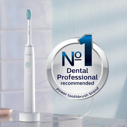 PHILIPS Sonicare 2100 Power Toothbrush, Rechargeable Electric Toothbrush, White Mint, HX3661/04