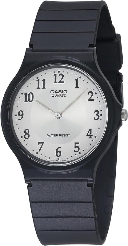 Casio MQ24 Series | Quartz Analog Watch for Men | Water Resistant | Resin Case | Resin Band | Resin Glass | Three Hand Analog (HR, Min, SEC) | Classic Design | 3 Year Battery