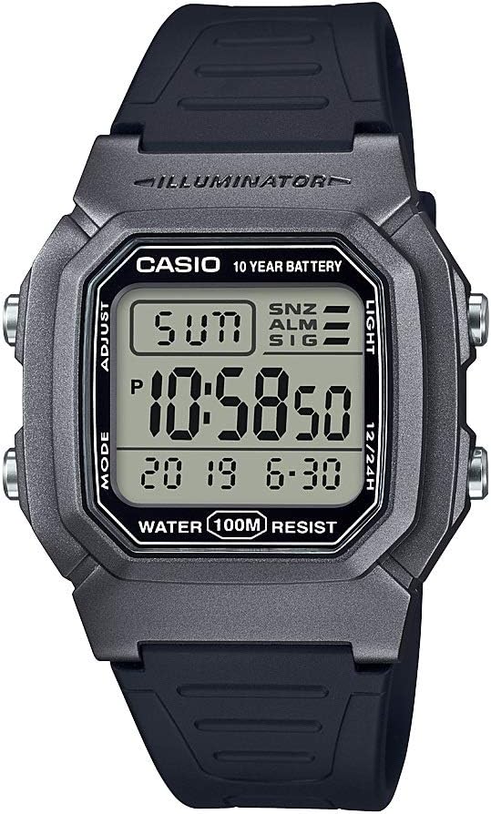 Casio W800HG Series | Men’s Digital Watch | 100 Meter Water Resistance | Multi Function Alarm | 100 SEC Stopwatch | Auto Calendar | Countdown Timer | LED Light | Dual Time| 10 Year Battery