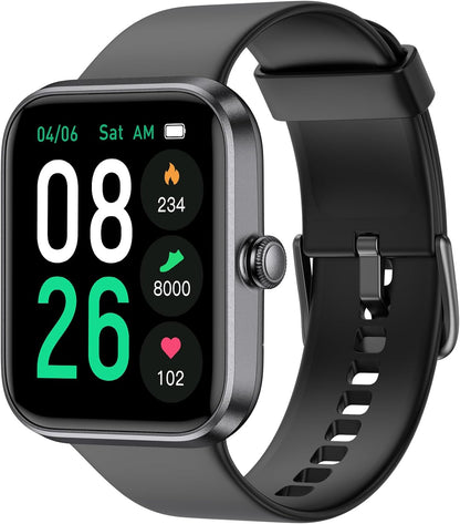 EURANS Smart Watch 45mm, AMOLED Fitness Watch with Heart Rate/Sleep Monitor Steps Calories Counter, IP68 Waterproof Activity Tracker Compatible with Android iOS