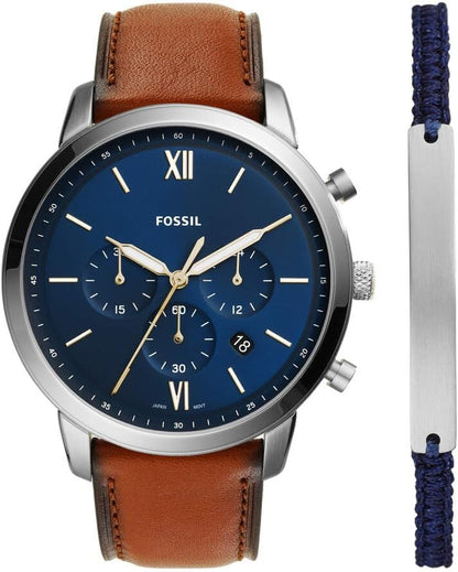 Fossil Neutra Men's Chronograph Watch with Stainless Steel Bracelet or Genuine Leather Band