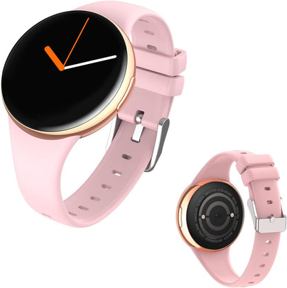 Mini Smartwatch for Women, 1.04'' AMOLED Fitness Tracker Watch with Heart Rate Monitor/Sleep Monitor, IP68 Waterproof 100+Sports Mode Activity Tracker, Necklace Smartwatch Support Android/iOS