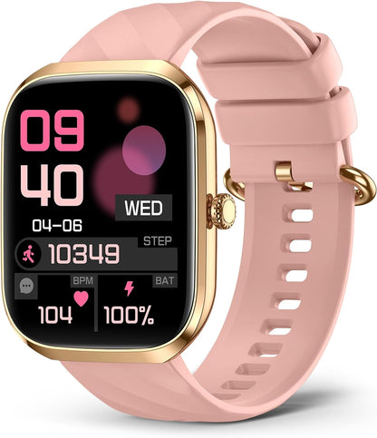 Smart Watches for Women, 2.06" HD AMOLED Screen Smartwatch (Answer/Make Calls), 24/7 Heart Rate Blood Pressure Blood Oxygen Sleep Monitor, IP68 Waterproof 114+ Sport Mode Fitness Watch Android iOS