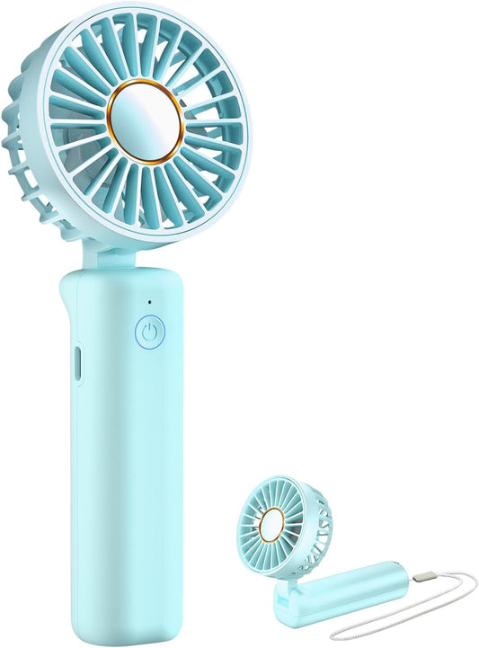 FrSara Portable Handheld Fan, Neck Fan, Mini Desk Fan, Multi-Function Fan, 2000mAh Ultra-Long Battery Life, Ultra-Quiet, 3-Speed Visual Adjustment, USB Can Charge Mobile Phones