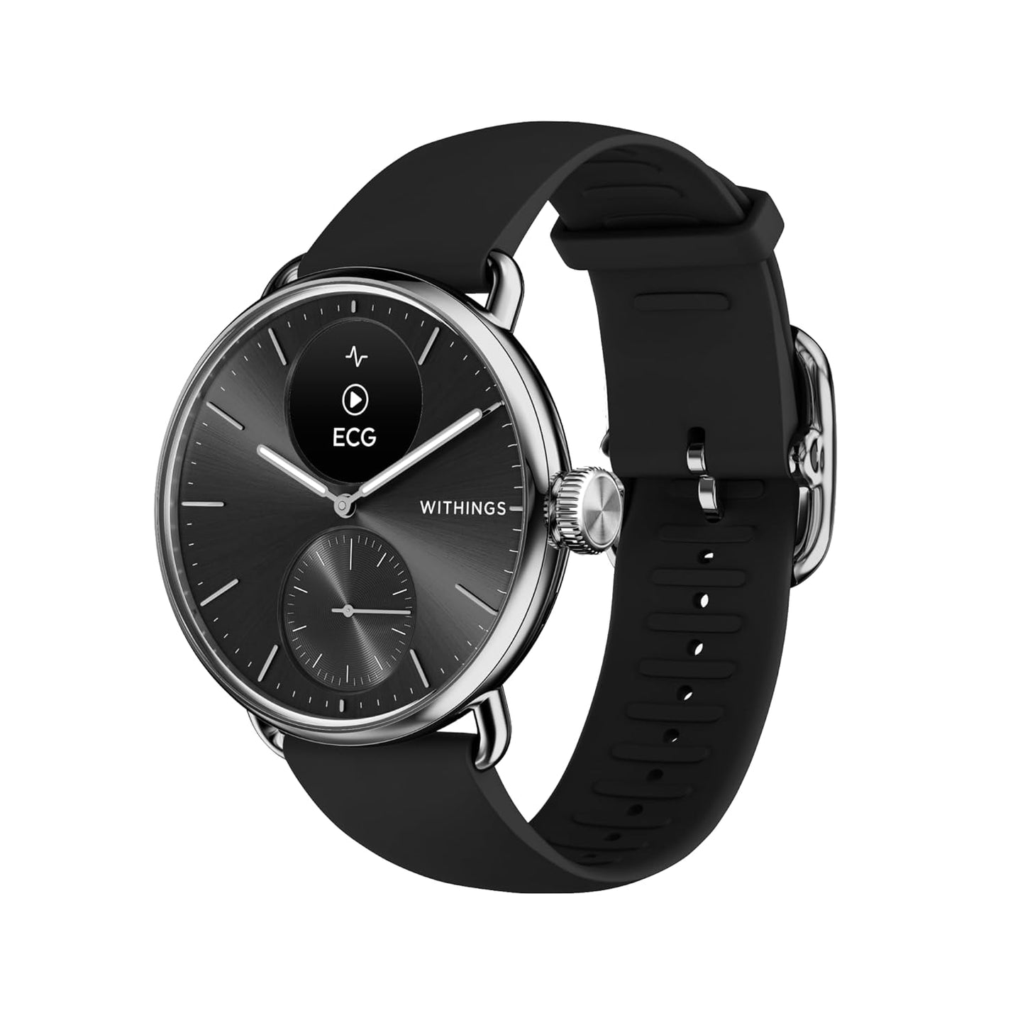 Withings ScanWatch 2 - Hybrid Smart Watch, Heart Rate Monitoring, Fitness Tracker, Cycle Tracker, Sleep Monitoring, GPS Tracker, 30-Day Battery Life, Android & Apple Compatible, HSA/FSA