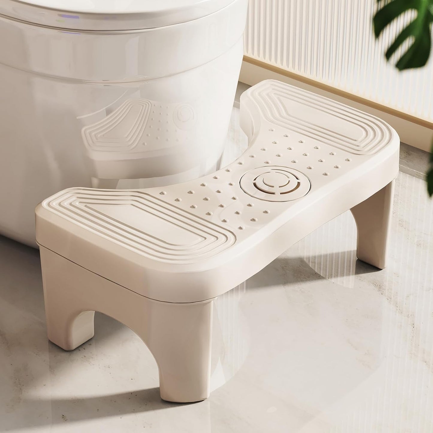 Toilet Stool Squat Adult, 7 Inch Poop Stool Adult, Non-Slip Potty Stool for Adults, Squatting Toilet Stool for Pooping, Pooping Stool for Bathroom, Toilet Step Stool for Kids, Toilet Foot Stool