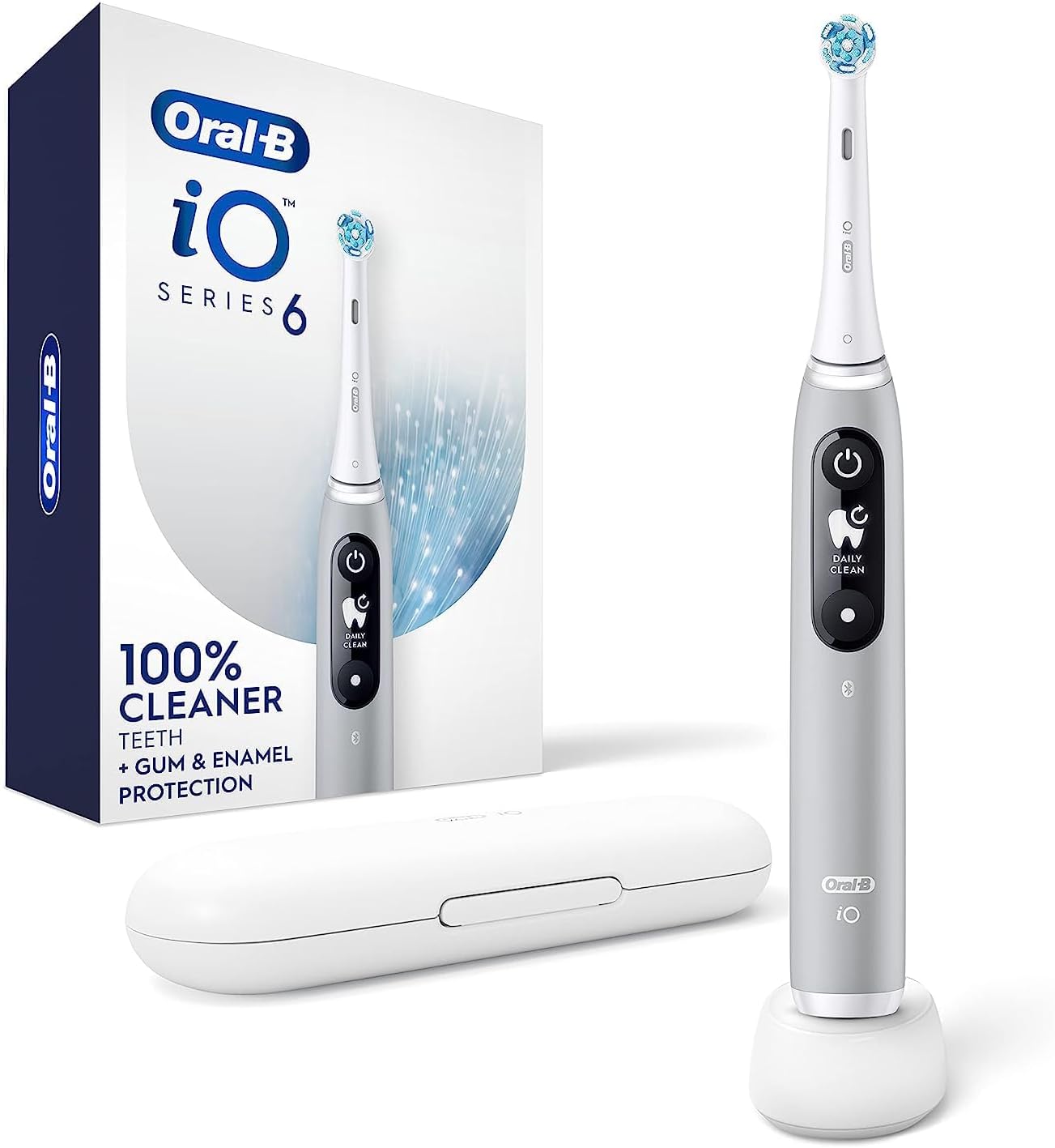 Oral-B iO Series 6 Electric Toothbrush with (1) Brush Head, Gray Opal