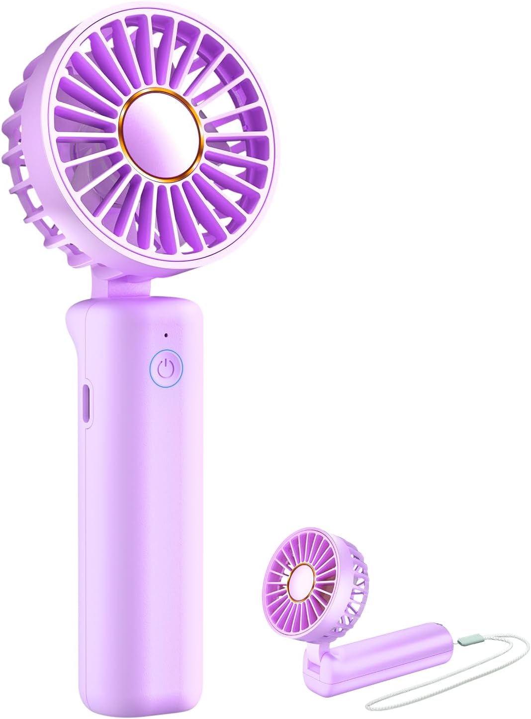 FrSara Portable Handheld Fan, Mini Desk Fan, Multi-Function Fan, 2000mAh Ultra-Long Battery Life, Ultra-Quiet, 3-Speed Adjustment(Blue)