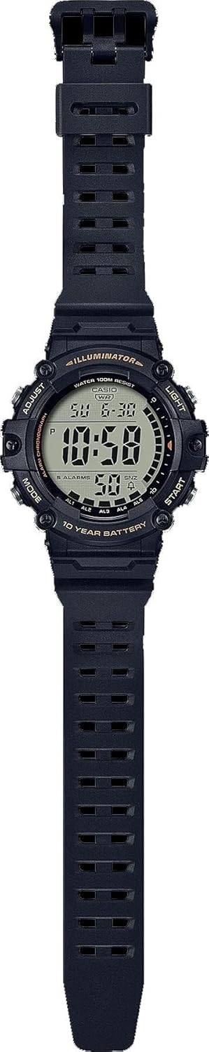 Casio Illuminator AE1500WH Series | 10-Year Battery | LED Backlight | 5-Alarms | 1/100 Sec Stopwatch | Men's Digital Watch