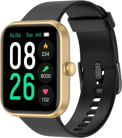 EURANS Smart Watch 45mm, AMOLED Fitness Watch with Heart Rate/Sleep Monitor Steps Calories Counter, IP68 Waterproof Activity Tracker Compatible with Android iOS