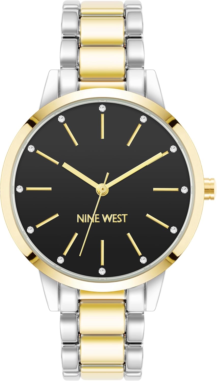 Nine West Women's Crystal Accented Bracelet Watch