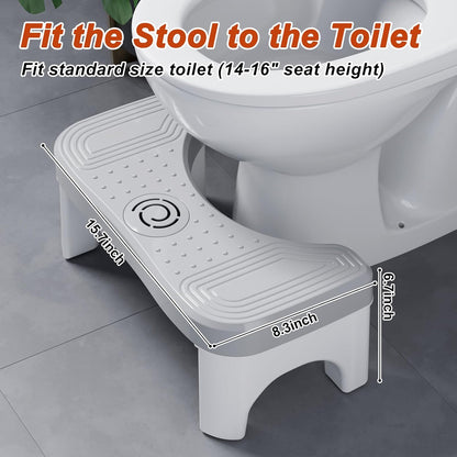 Toilet Stool Squat Adult, 7 Inch Poop Stool Adult, Non-Slip Potty Stool for Adults, Squatting Toilet Stool for Pooping, Pooping Stool for Bathroom, Toilet Step Stool for Kids, Toilet Foot Stool