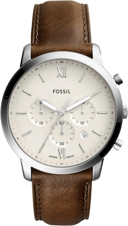 Fossil Neutra Men's Chronograph Watch with Stainless Steel Bracelet or Genuine Leather Band