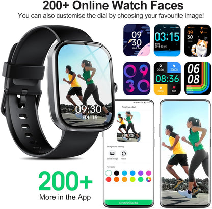 Smart Watch for Men/Women with Call/Text Reminder, Smartwatch 1.91" Touch Screen, Fitness Watch 113+ Sport Mode, Fitness Tracker Heart Rate/Sleep/Spo2/Steps Monitor, Activity Tracker for Android iOS