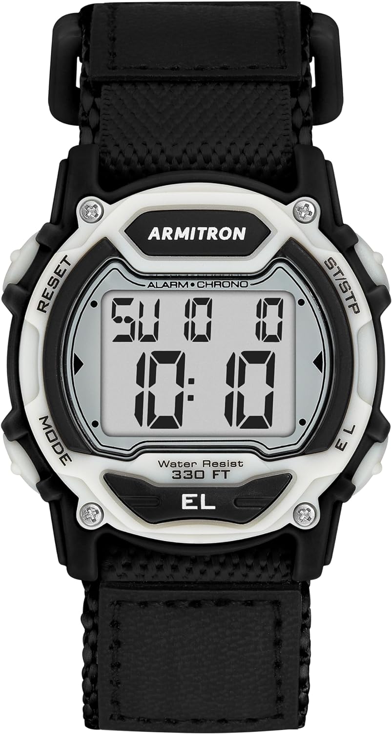 Armitron Sport Unisex Digital Chronograph Nylon Strap Watch, 45-7004