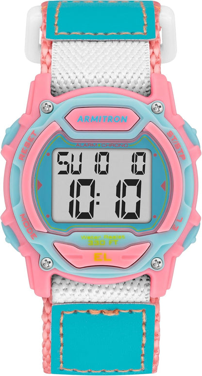 Armitron Sport Unisex Digital Chronograph Nylon Strap Watch, 45-7004