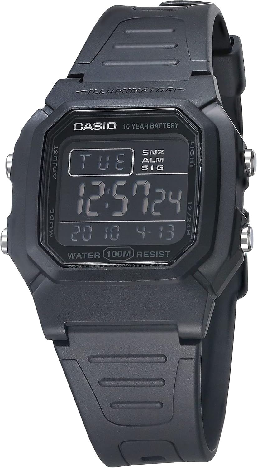 Casio W800HG Series | Men’s Digital Watch | 100 Meter Water Resistance | Multi Function Alarm | 100 SEC Stopwatch | Auto Calendar | Countdown Timer | LED Light | Dual Time| 10 Year Battery