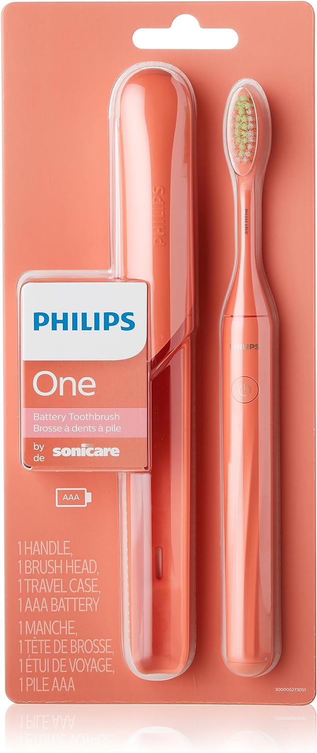 Philips One by Sonicare Battery Toothbrush, Mango Yellow, HY1100/02