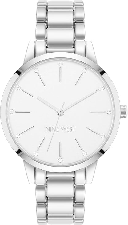 Nine West Women's Crystal Accented Bracelet Watch