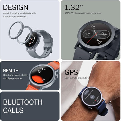 CMF Watch Pro 2 Smartwatch for Men Women, Fitness Tracker with Heart Rate, SpO₂ Monitoring,120 Sports Model, Bluetooth Calls with AI Noise Reduction, IP68 Waterproof with GPS for Android IOS Dark Grey