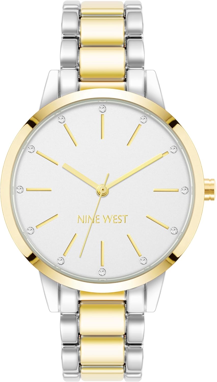 Nine West Women's Crystal Accented Bracelet Watch