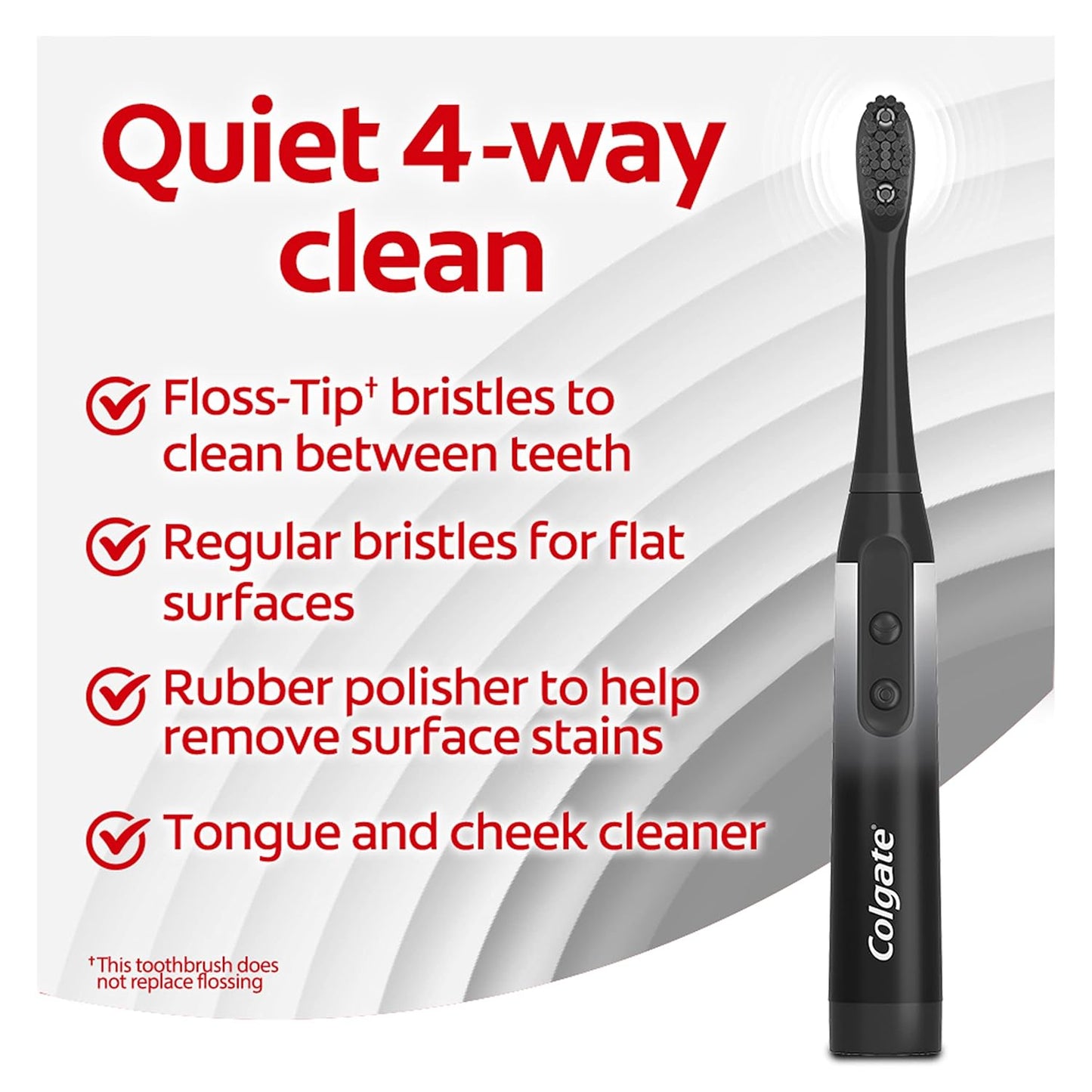 Colgate 360 Charcoal Sonic Powered Battery Toothbrush, 2 Pack