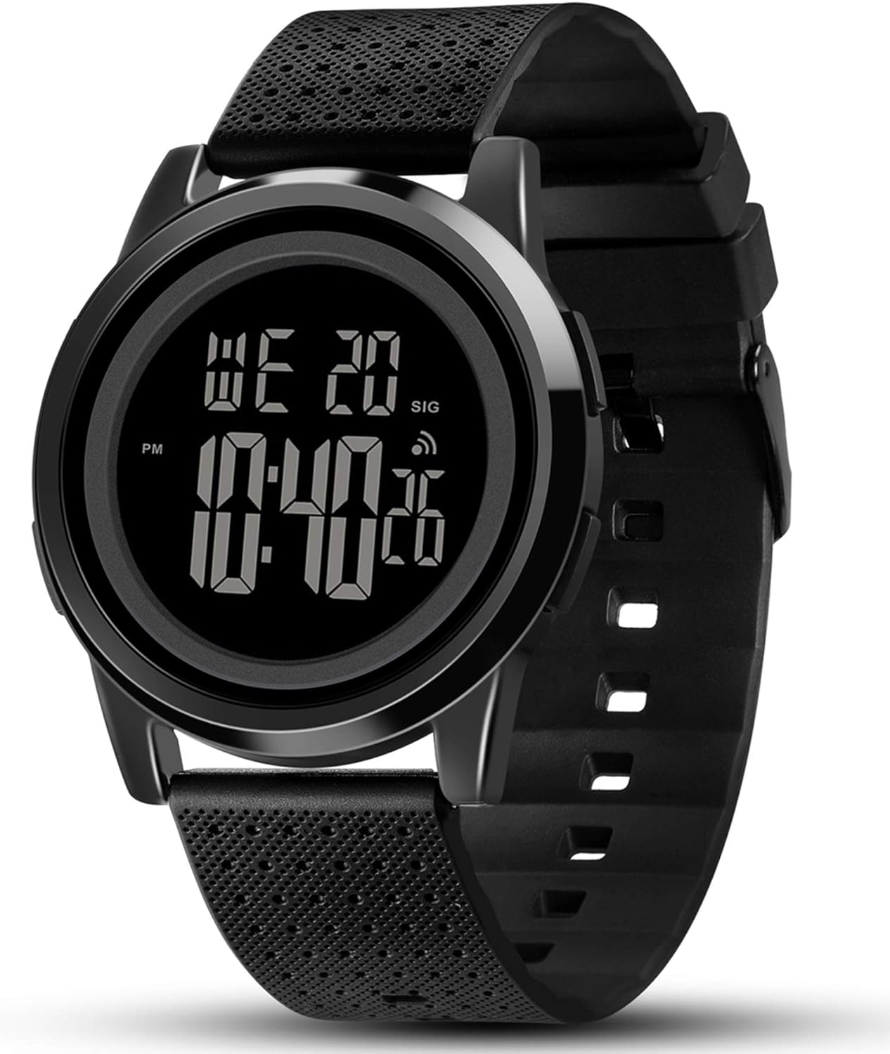 Mens Watch Ultra-Thin Digital Sports Watch Waterproof Stainless Steel Fashion Wrist Watch for Men Women