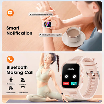 Hwagol Smart Watch(Answer/Make Call) 1.85" Outdoor Sports Smart Watches for Men Women with Heart Rate/Sleep Monitor 100+Sports Modes Smartwatch Step Calorie Counter Fitness Watch for Andriod iPhone