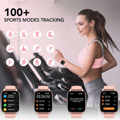 Smart Watches for Women, 1.85" Smart Watch IP68 Waterproof, 112+ Sport Modes Fitness Activity Tracker, Heart Rate Sleep Monitor, Pedometer, Fitness Watch for Android iOS