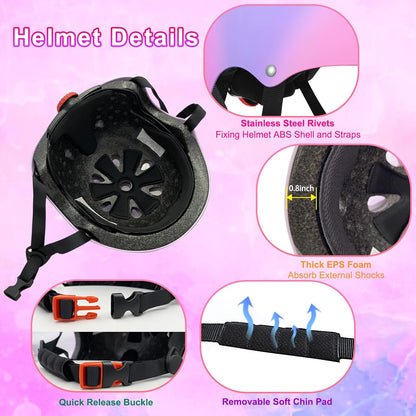 Kids Bike Helmet Toddler Helmets for 3-5-8-14 Years Kids Girls Boys Youth Bicycle Helmet for Scooter Balance Bike Roller Skating Skateboard Helmet