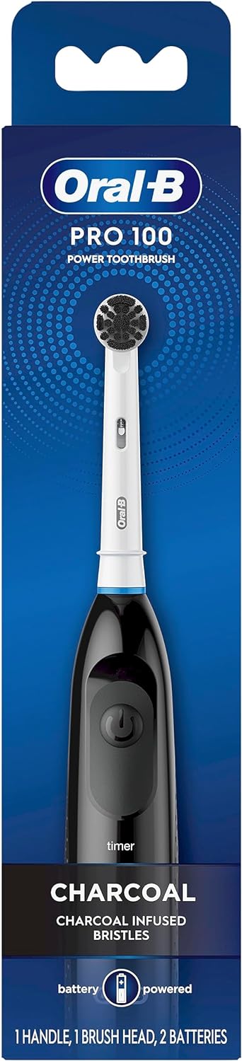 Oral-B Pro 100 3D White, Battery Powered Electric Toothbrush, White