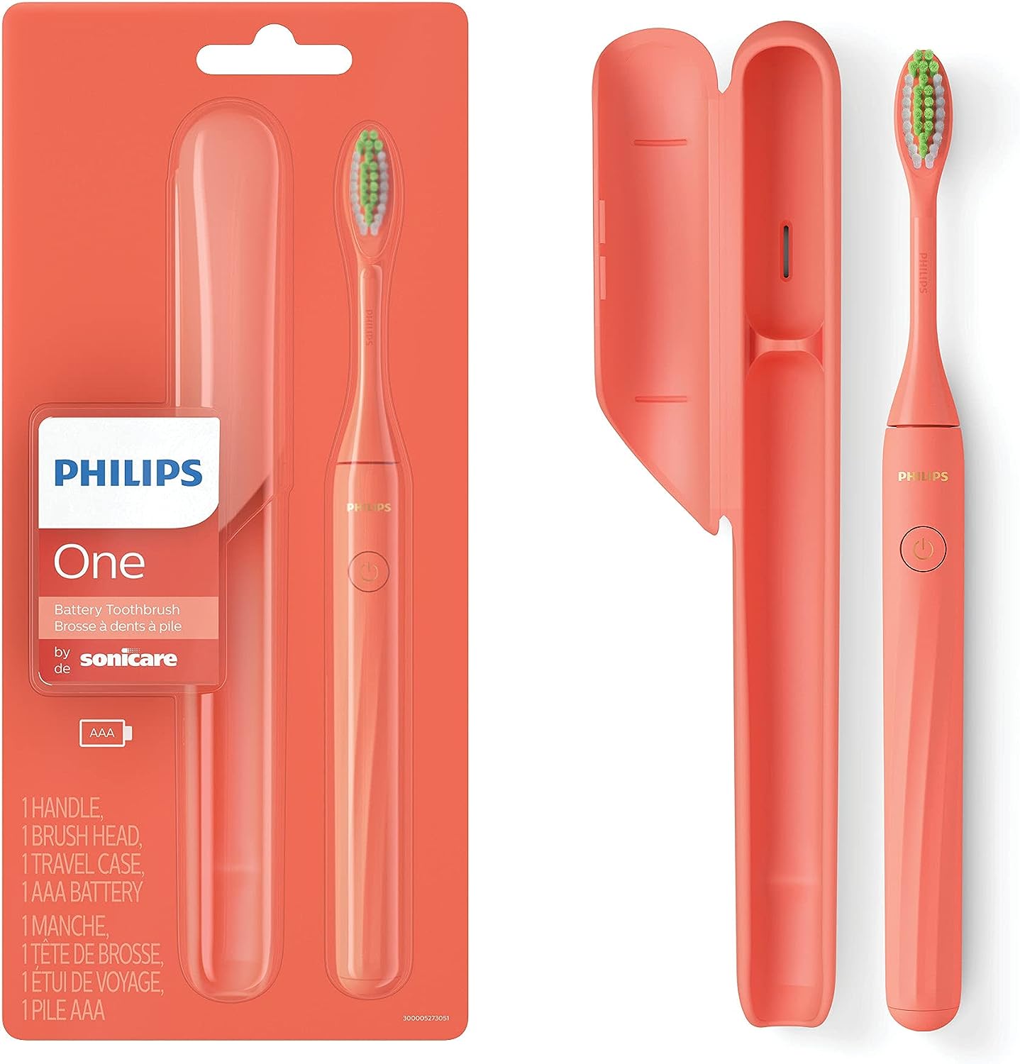 Philips One by Sonicare Battery Toothbrush, Mango Yellow, HY1100/02