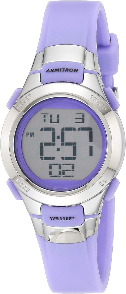 Armitron Sport Women's Digital Chronograph Resin Strap Watch, 45-7102