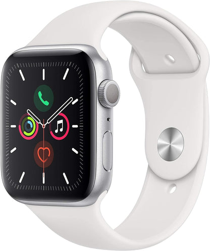 Apple Watch Series 5 (GPS, 44MM) - Space Gray Aluminum Case with Black Sport Band (Renewed)