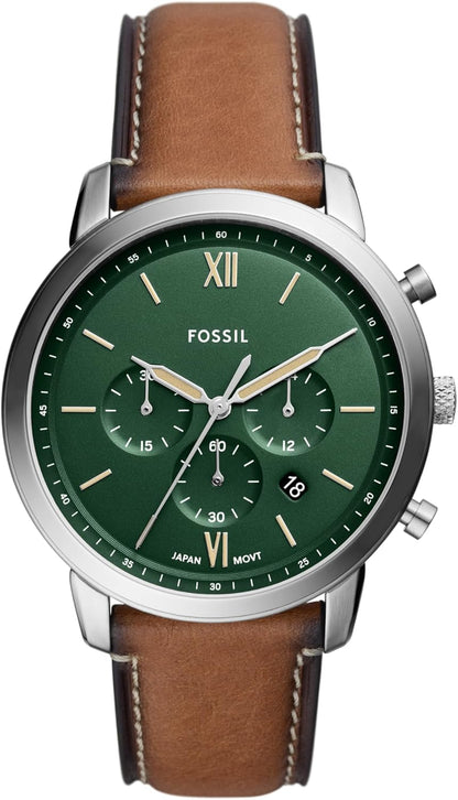 Fossil Neutra Men's Chronograph Watch with Stainless Steel Bracelet or Genuine Leather Band