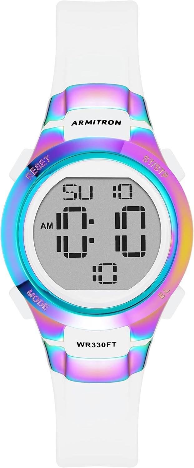 Armitron Sport Women's Digital Chronograph Resin Strap Watch, 45-7102