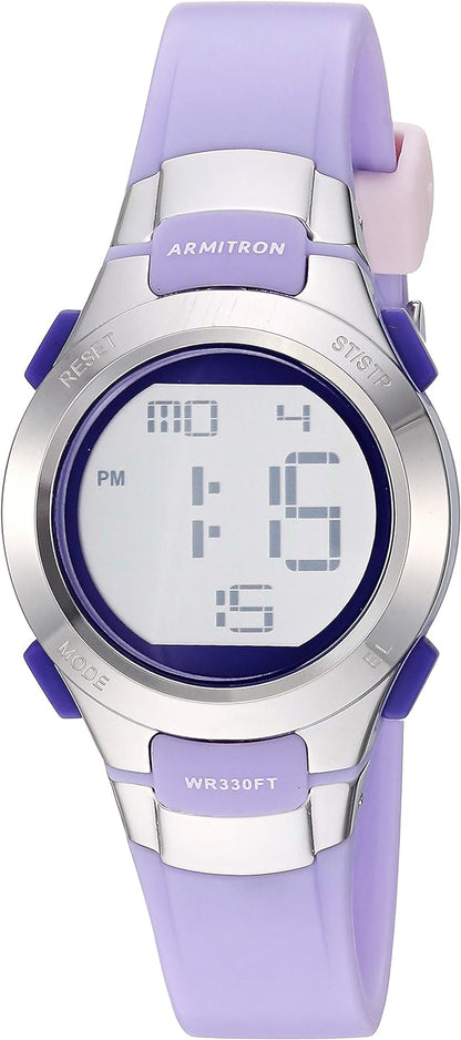 Armitron Sport Women's Digital Chronograph Resin Strap Watch, 45-7102