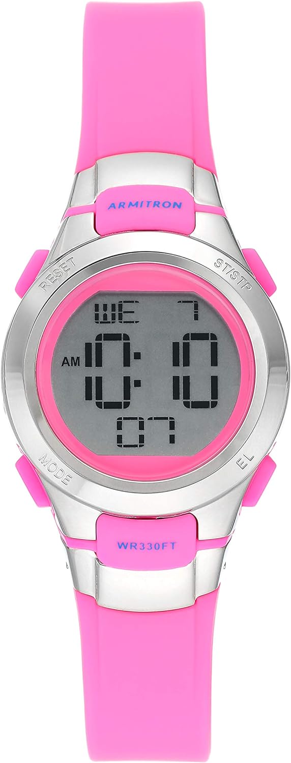 Armitron Sport Women's Digital Chronograph Resin Strap Watch, 45-7102