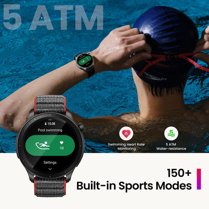 Amazfit GTR 4 Smart Watch 46mm with GPS, Alexa Built-In, Bluetooth Calls & Text, 14-Day Battery Life, Step Tracking, Heart Rate & SpO2 & Sleep Monitoring, AI Fitness App & Sports Coach(Black)