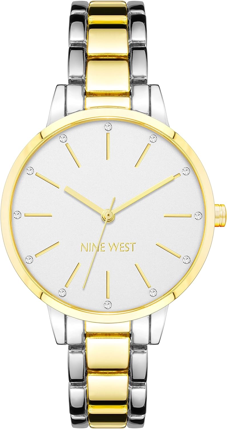 Nine West Women's Crystal Accented Bracelet Watch